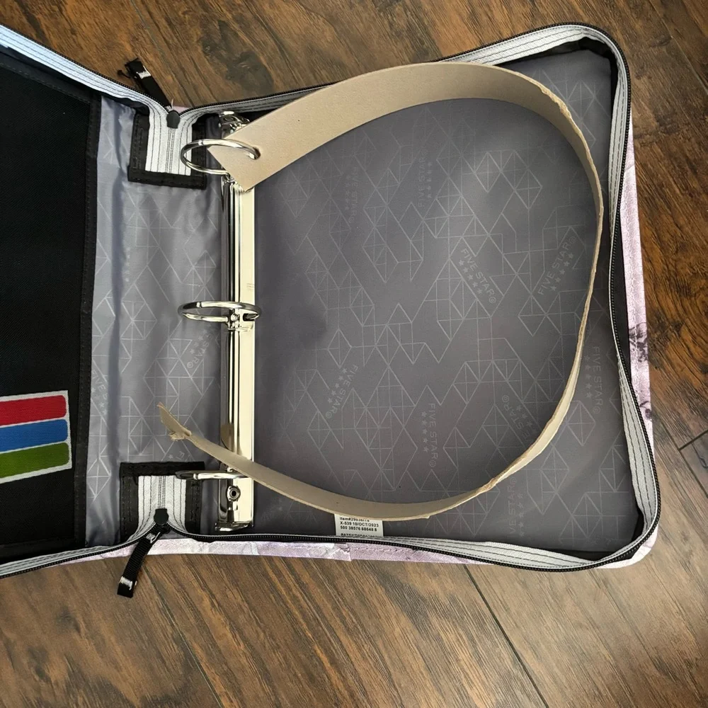 Five Star Black and Purple Tablet Binder